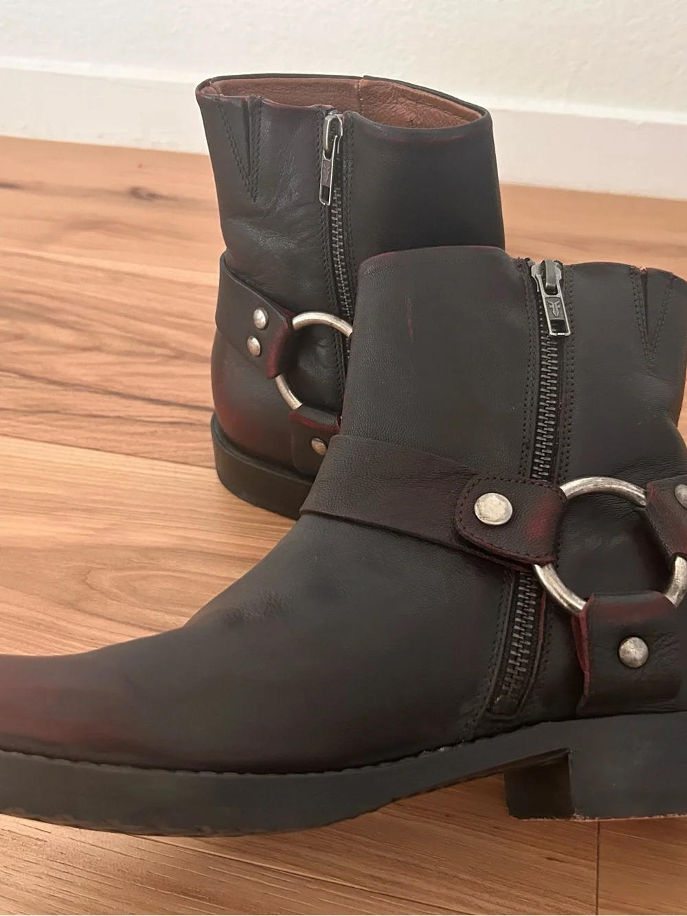 Frye Veronica Leather Harness Moto Boot - Picture 3 of 6